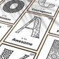 26 Positivity ABC Colouring Pages - Digital Download